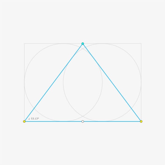 Tweede grote piramide van Giza, 53.13°